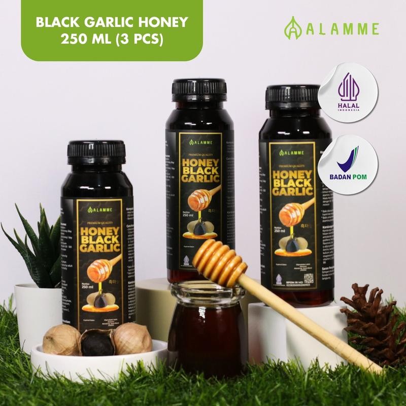 

Black Garlic Honey Alamme Quality 250ml 3pcs Hitam Manis Bawang Bebas gula