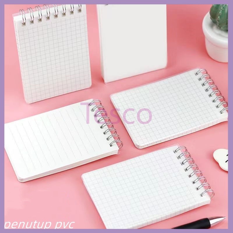 

Tesco Flip-Up Coil Book/Transparent PP Matte Cover Portable Mini Portable Notebook