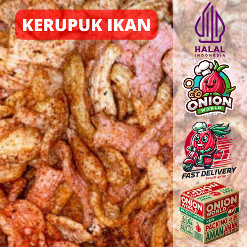 

UWD KERUPUK IKAN 250gr Kerupuk Seblak Ikan Kerupuk Pedas Kerupuk Bawang Bentuk Ikan Kerupuk Ikan Pedas