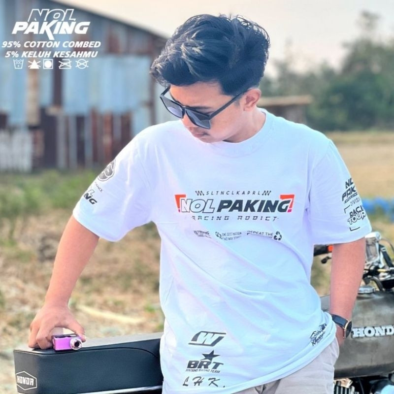 Baju Kaos Nol Packing - Kaos Motor Honda Classic Premium Free Sticker