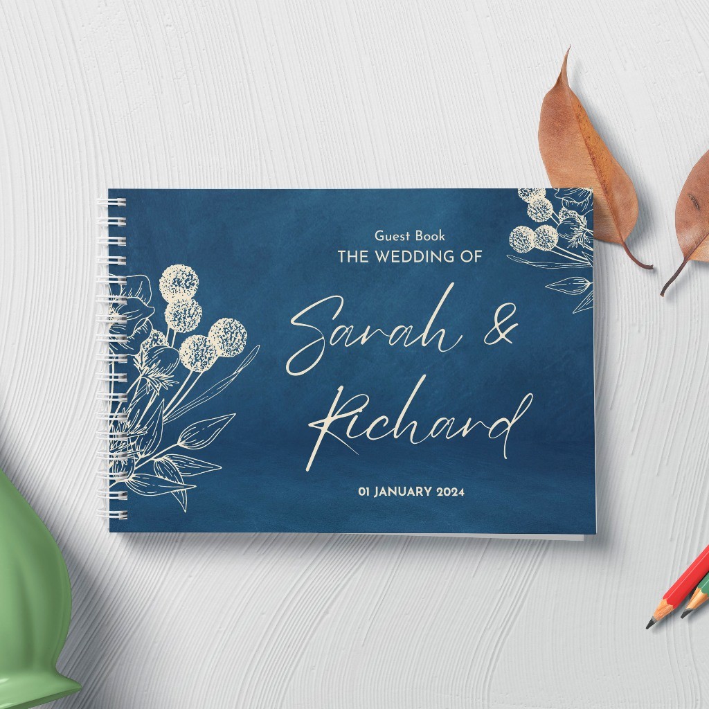 

Aneka Custom Buku Tamu Pernikahan - Soft Cover Guest Book Guestbook Minimalis GBC2