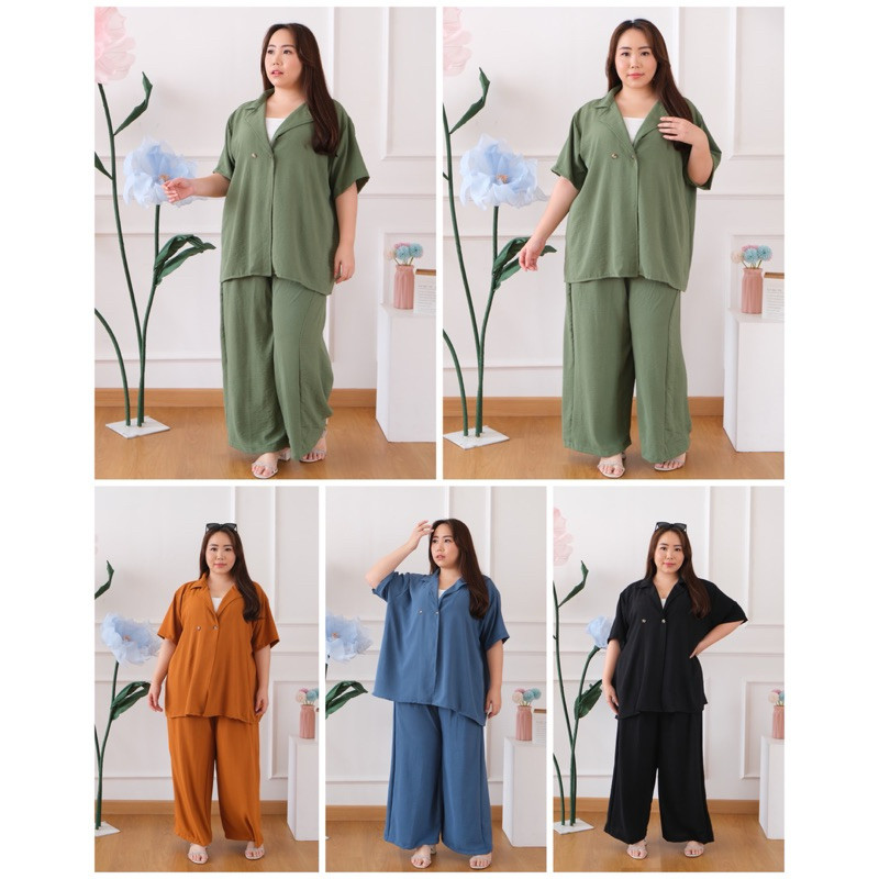 BELINDA SET BLAZER KULOT NGANTOR JUMBO BIGSIZE WANITA