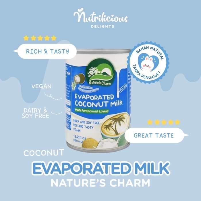 

KALENG PENYOK Evaporated Coconut Milk Can 360 ml Nature's Charm Vegan