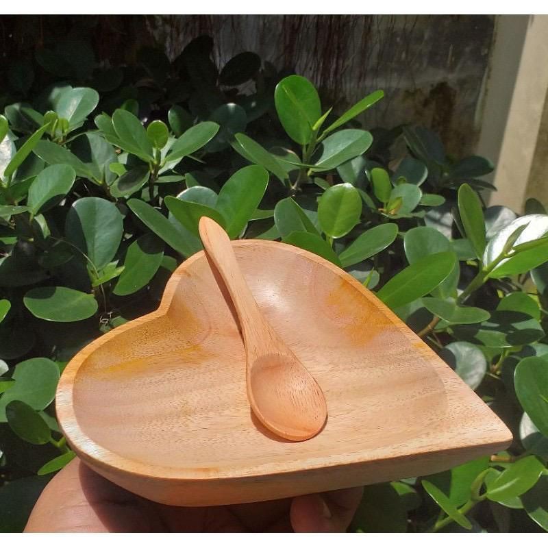 mangkok masker kayu mahoni motif love / mangkok masker kayu / mangkok mahoni