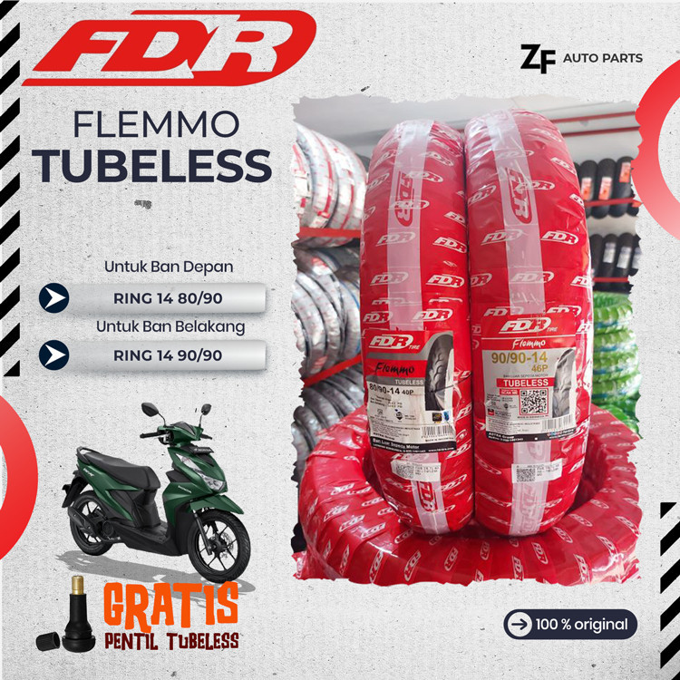 SEPASANG / SATUAN BAN MATIC FDR FLEMMO PRO Ring 14 TUBELESS BEAT VARIO MATIC MIO