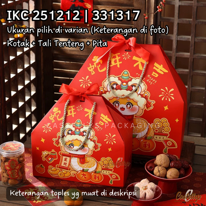 

Goodie Paper Bag Kotak Box Imlek IKC 251212 331317 Snake Ular Kue Cookies Bolu Hampers Sincia CNY