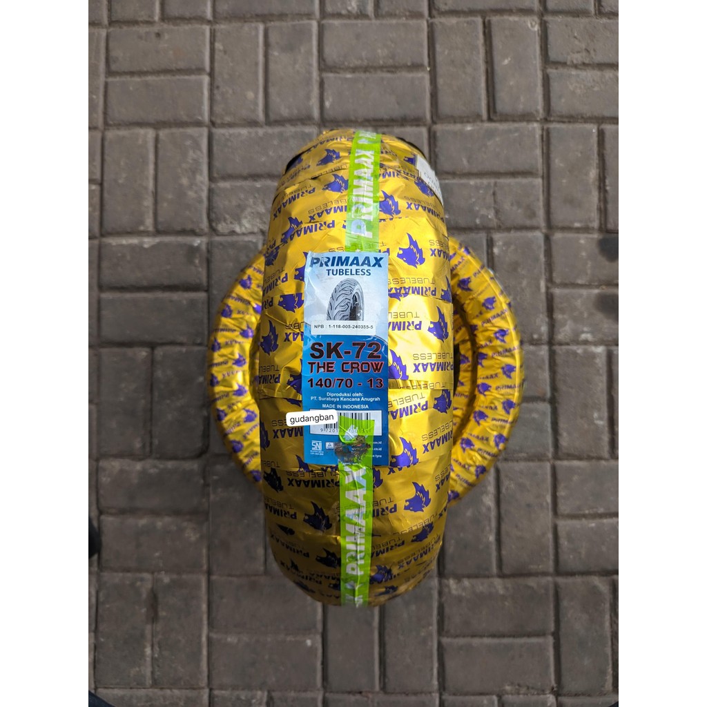 ( RING 13 ) SK72  140 70 13 PRIMAAX SK 72 THE CROW Ban Motor NMAX TUBELESS FREE PENTIL ORIGINAL