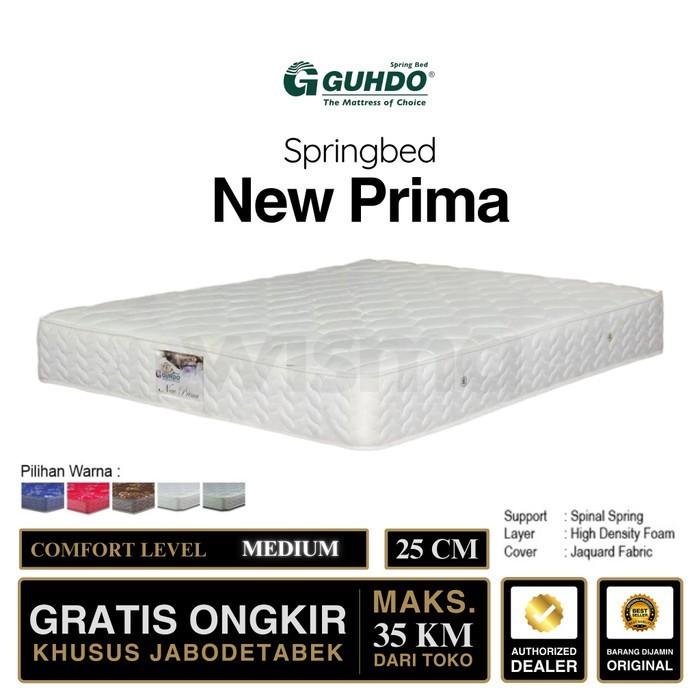 Kasur Springbed Guhdo New Prima T25 Putih 100x200 100 x 200