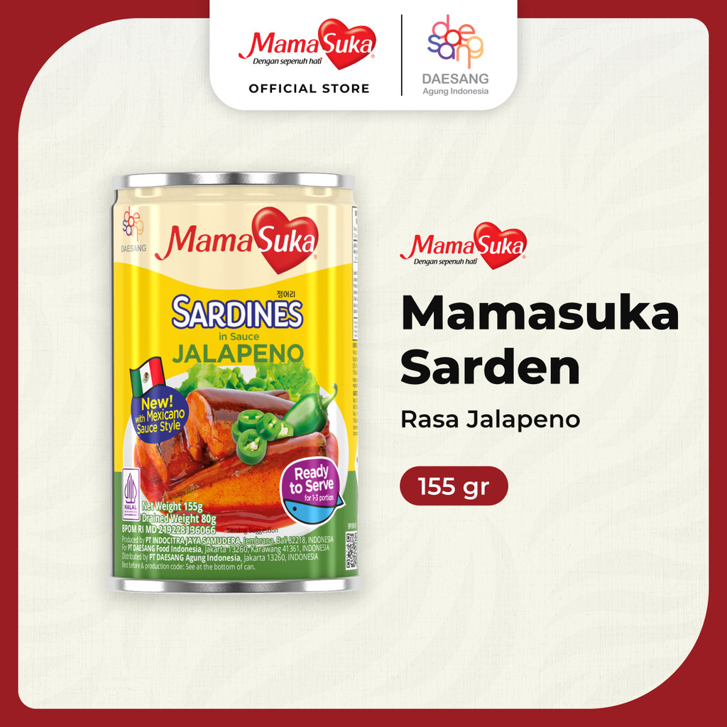 

MamaSuka - Sarden Jalapeno 155 gr (Sample tidak dijual satuan)