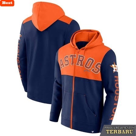 hoodie pria keren Jaket Fullzip Hoodie Mlb Jaket Pria Fullzip Jaket Mlb Original - ASTROS, L