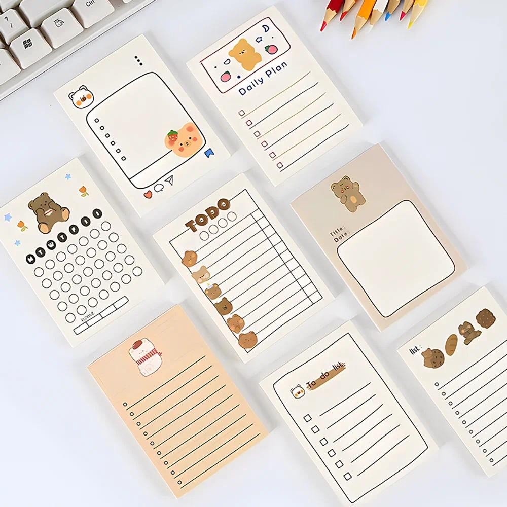 

50 Sheets To Do List Memo Pad Cute School Stationery Notes ins Portable Notepad Office Supply Fruit Notebook Message Note Book