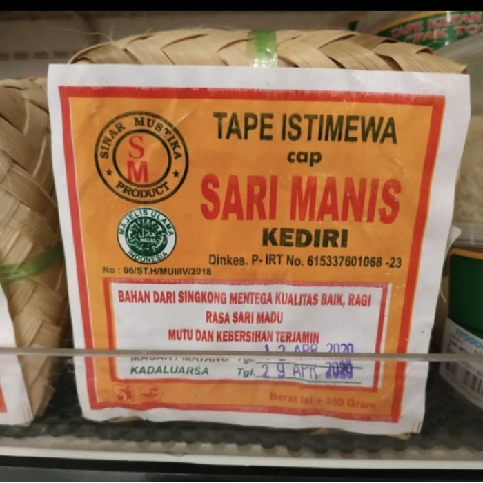 

tape cap sari manis kediri