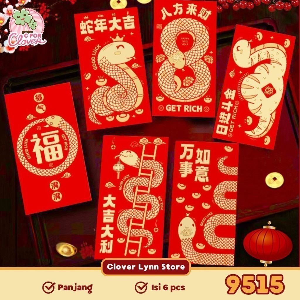 

ANGPAO PREMIUM IMLEK SNAKE YEAR ISI 6 PCS amplop chinese new year hongpao tahun ular cfc