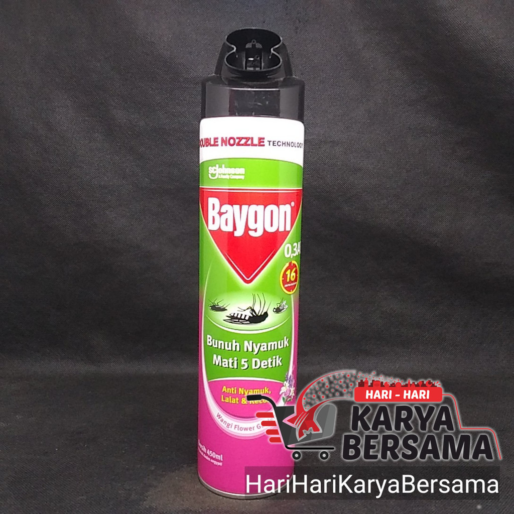 ANTI NYAMUK INSEKTISIDA BAYGON AEROSOL FLOWER GARDEN 450ML