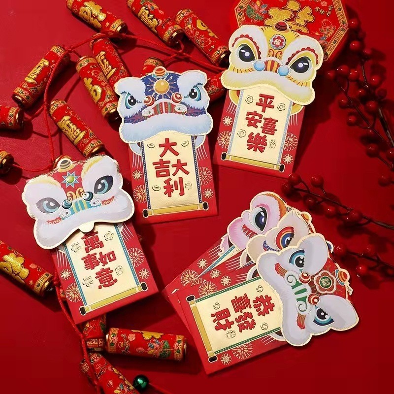 

6PC ANGPAO SINCIA 3D BARONGSAI ANGPAU IMLEK PREMIUM TAHUN BARU CHINA SHIO ULAR