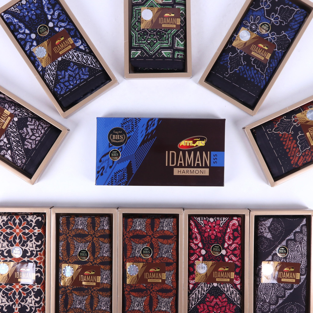 Grosir 10 Pcs Sarung ATLAS Idaman 555 Harmoni Motif BHS Batik