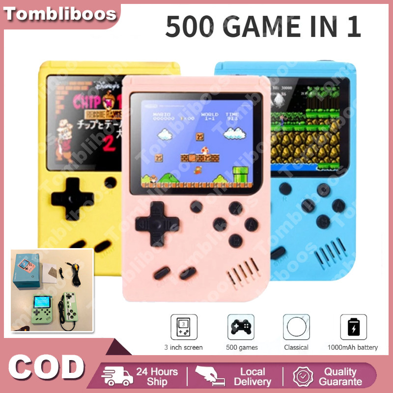 Tombliboos Gameboy Gameboy Portabel 500-in-1 Gameboy 1 Pemain / 2 Pemain Gameboy Warna Macaron Gameb