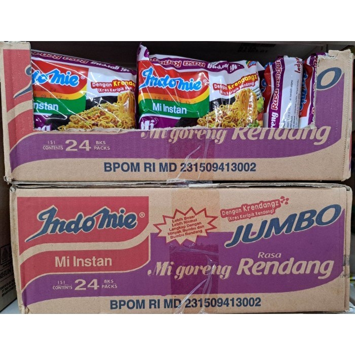 

New Item INDOMIE GORENG JUMBO RENDANG DUS 24 X 120G