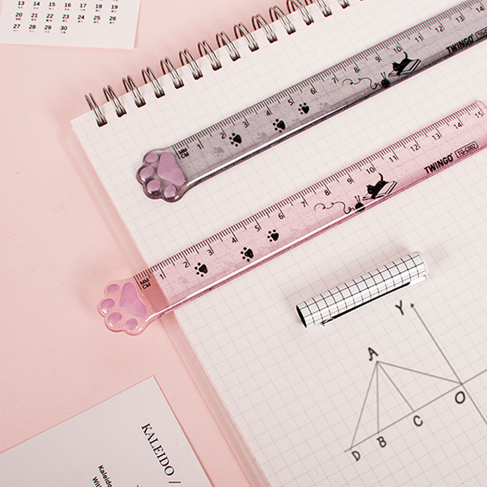 

TWINGO Cute Rulers for Students, 15cm Straight Ruler for Clear and Precise Measurement in Math Drafting Stationery