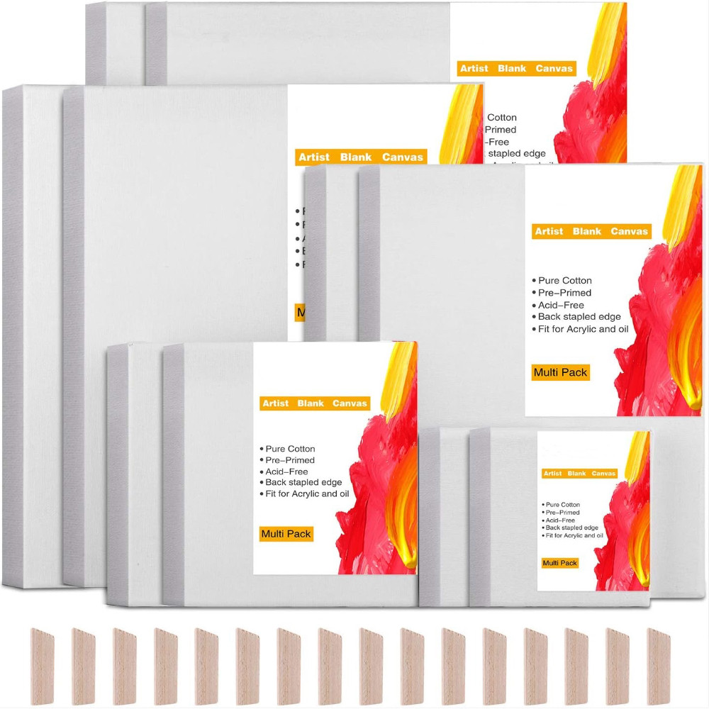 

6 Set Oil Painting Frame of Mini Frame Mini Stretched Artist Canvas Board White Blank Boards Wooden Oil Paint Artwork