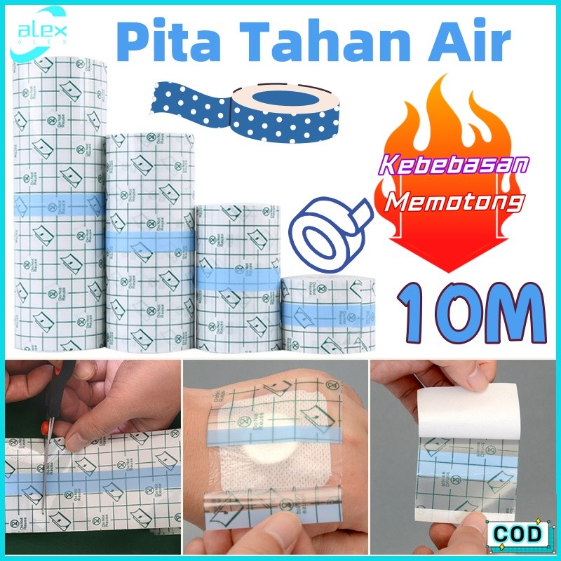 10M Plester Anti Air / Anti Luka Plester / Pita Scotch Medis Tahan Air/  Plester Anti Air Luka Opera