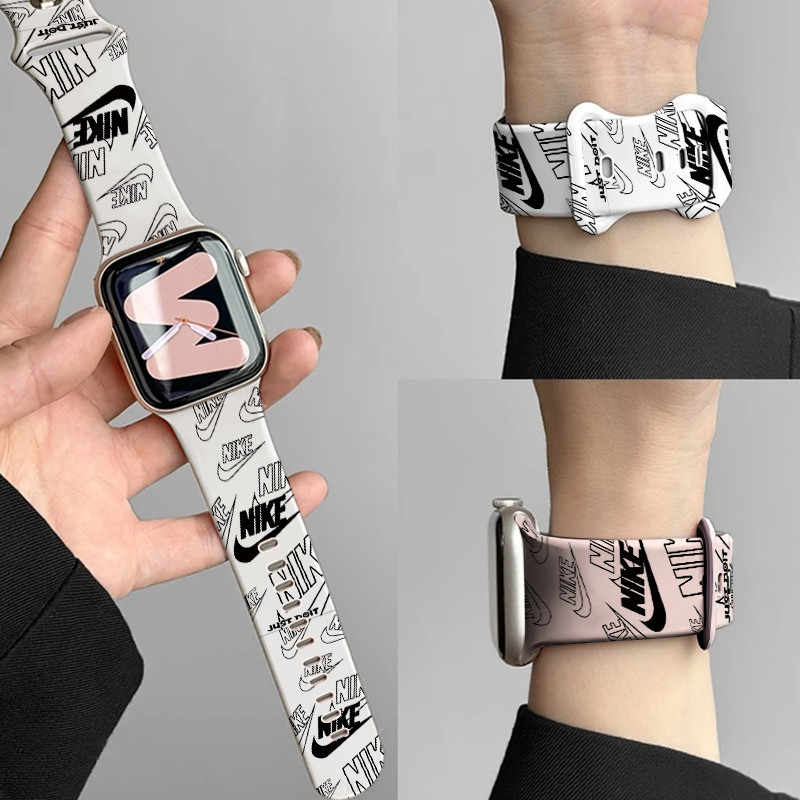 Tali Strap Gelang Soft Silikon Mode Nike Untuk iWatch Apple Watch 1 Watch Series 1 Watch Sories 2 Wa