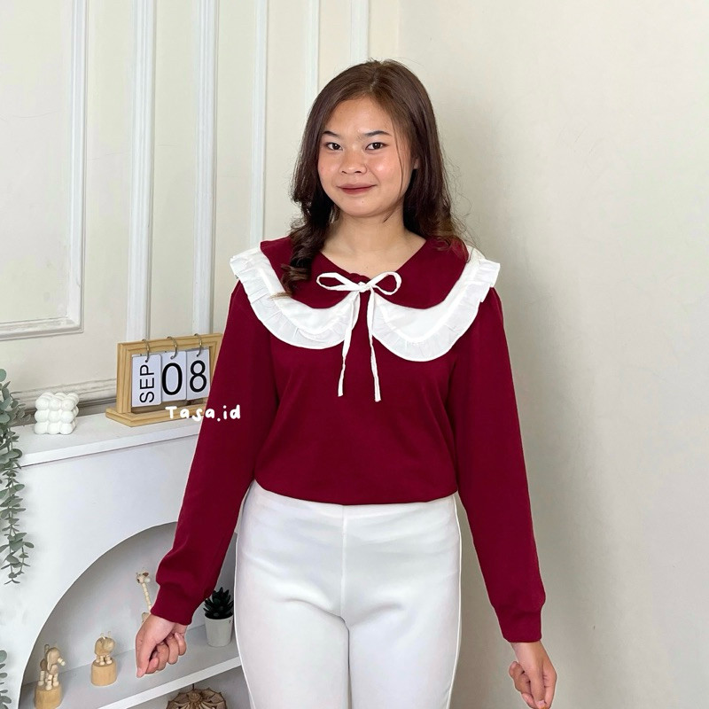 DHOLISHOP.ID Tasa.id - Sassy Blouse Coquette - Atasan Korea - Ribbon Top - Baju Tali