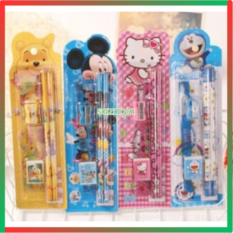 

(SG) Stationery Alat Tulis Set 5in1 Karakter Kartun Souvenir Pesta Ulang Tahun
