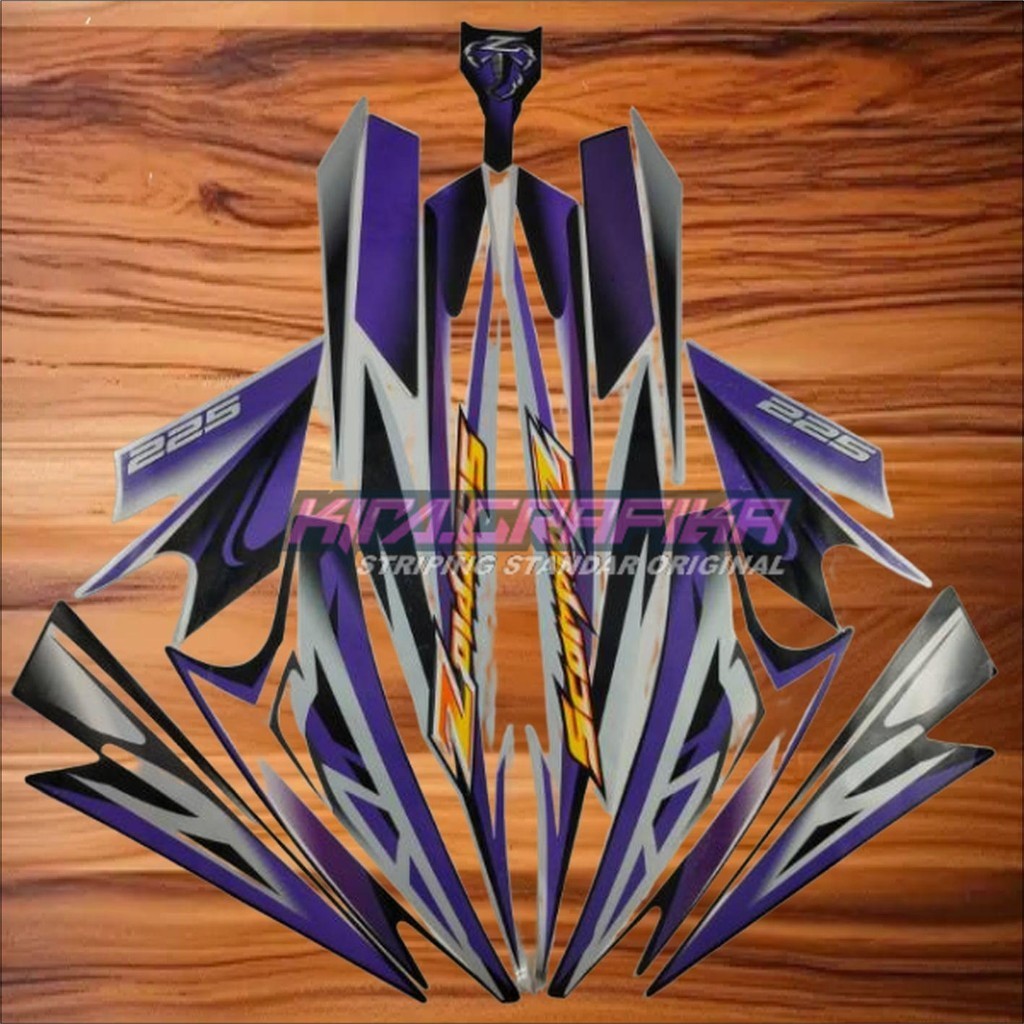Striping Sticker Motor Yamaha Scorpio Z 2008 Ungu