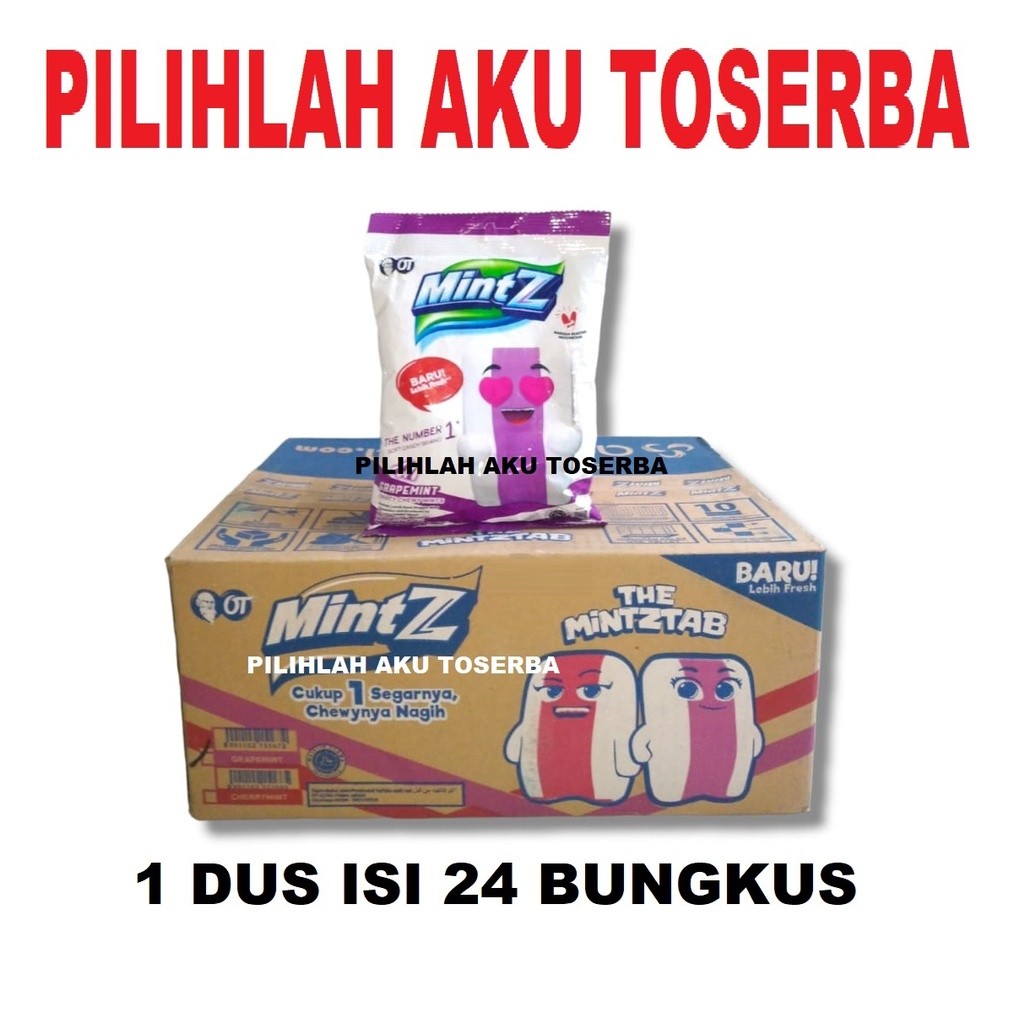 

Mintz Permen Chewy GRAPEMINT - ( HARGA 1 DUS ISI 24 bungkus )