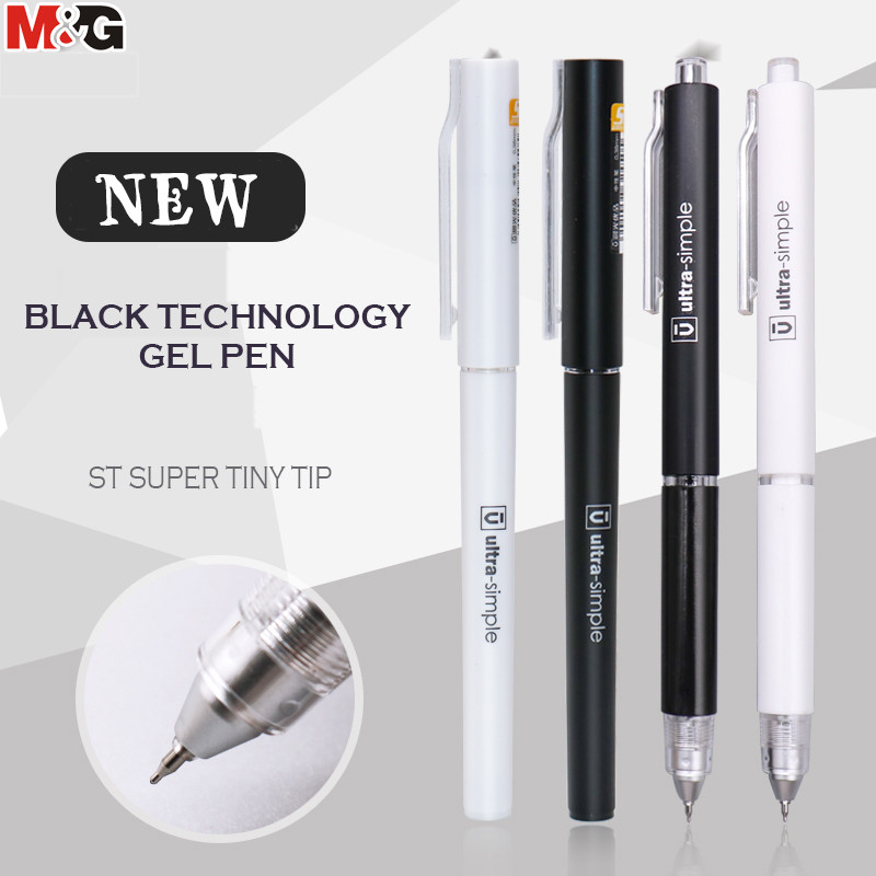 

M&G 0.38mm/0.5mm Ultra Fine Black Technology Gel Pen Black Ink Refill Gel Pen School Office Supplies Pens
