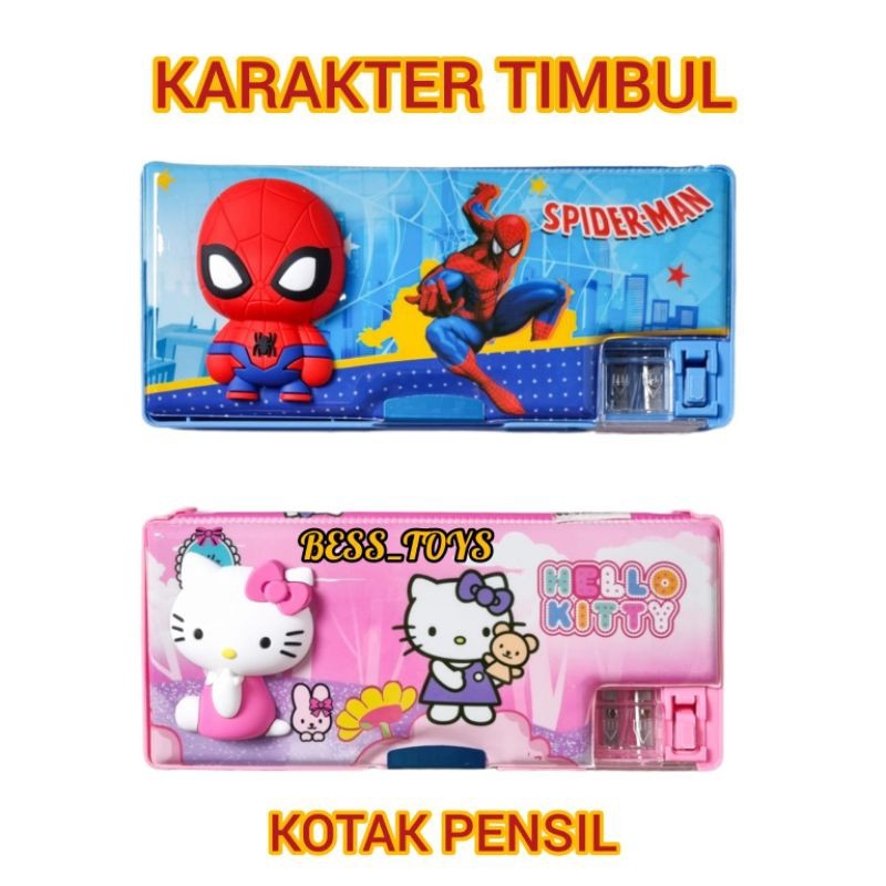 

ZARISHOP.ID Kotak Pensil Karakter Timbul Magnet Bolak Balik Tempat Pensil
