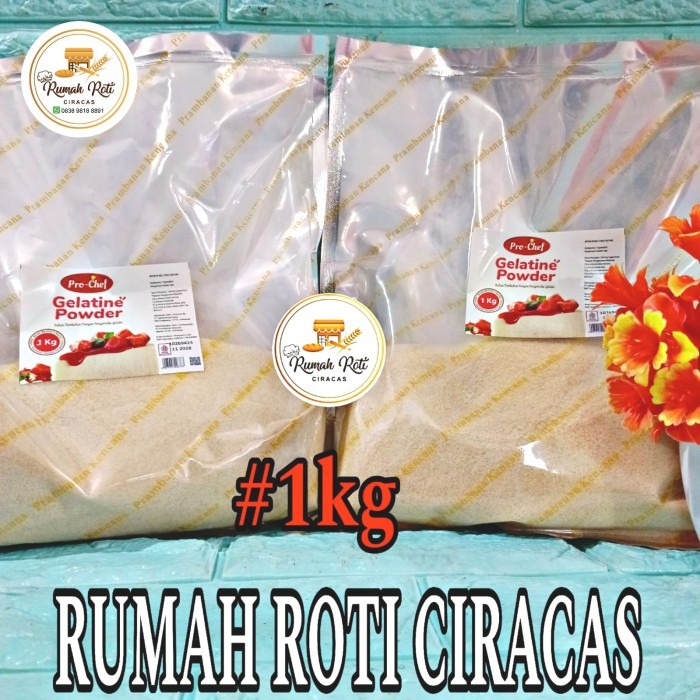 

CHEF DANIEL 1KG GELATINE 1 KG POWDER BUBUK SERBUK HALAL SAPI NO SHEET