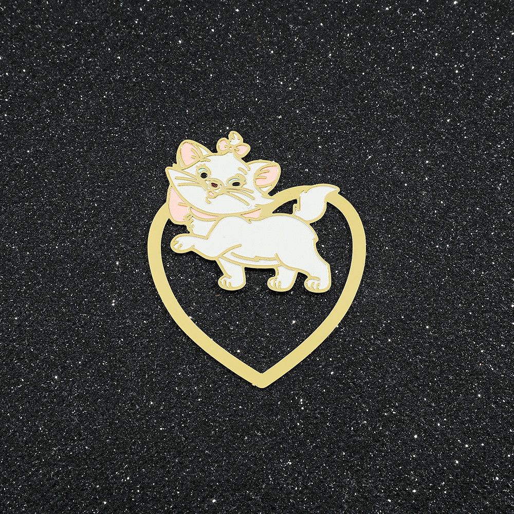 

Disney Series Marie Cat Book Mark Anime Cartoon Fans Collection Metal Bookmarks Reading Markers Gifts for Girls Stationery