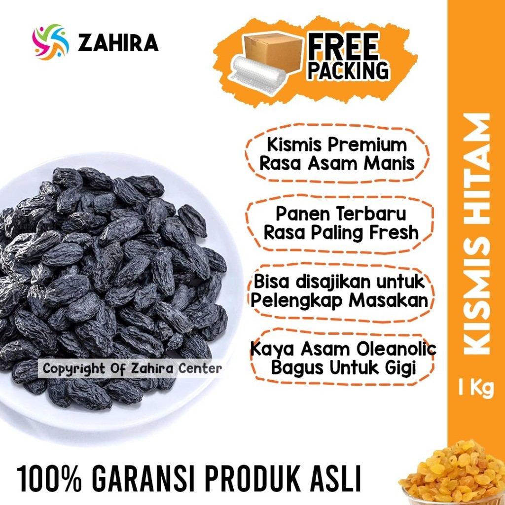 

[florens]Kismis Hitam BLACK RAISINS 1KG Kismis Manis Original Premium Camilan Enak Fresh Oleh Haji Umrah