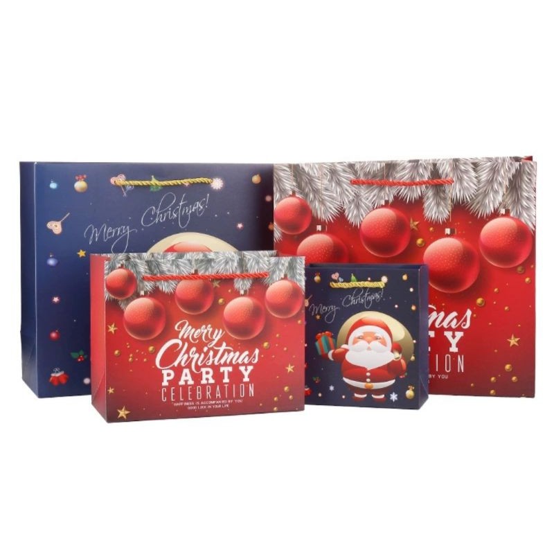

PAPERBAG MERRY CHRISTMAS PARTY CELEBRATION SANTA CLAUS PEMBUNGKUS KADO HAMPERS GIFT
