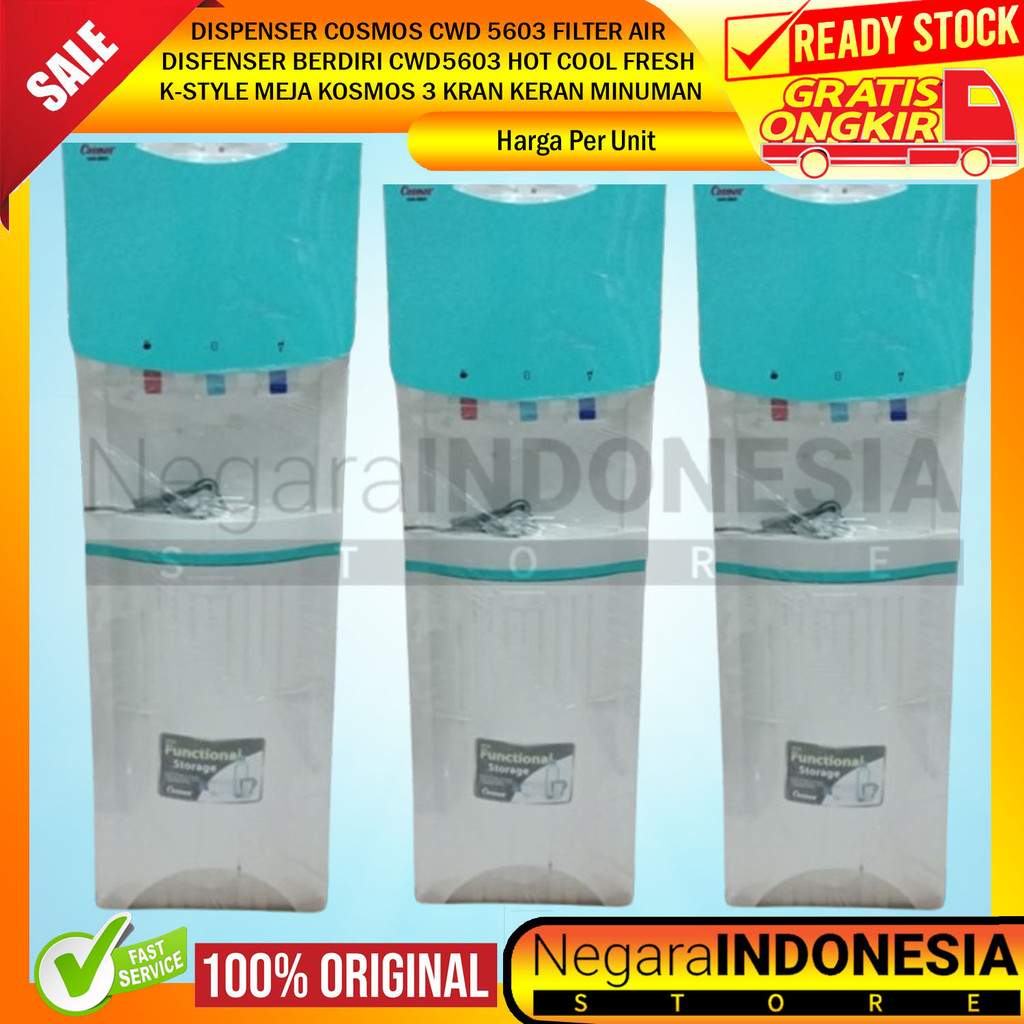 Cosmos Dispenser Cwd 5603 Cwd5603 Filter Air Hot Cool Fresh K-Style Meja Kosmos 3 Kran Keran Standin