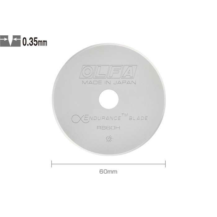 

Refill Rotary Cutter 60 mm RB60H-1 OLFA Spare Endurance Blade