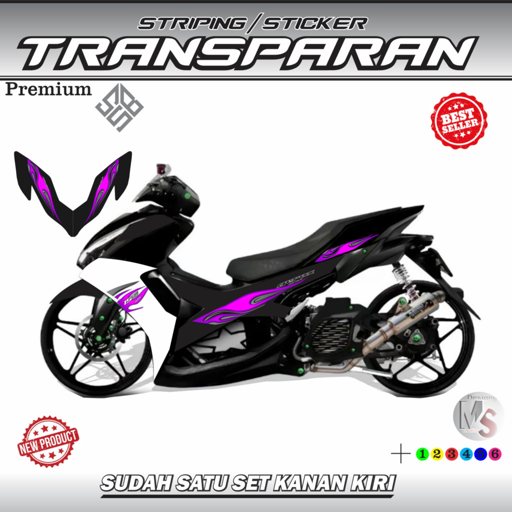 Stiker Uv Transparan AEROX NEW Api BAHAN TRANSPARAN
