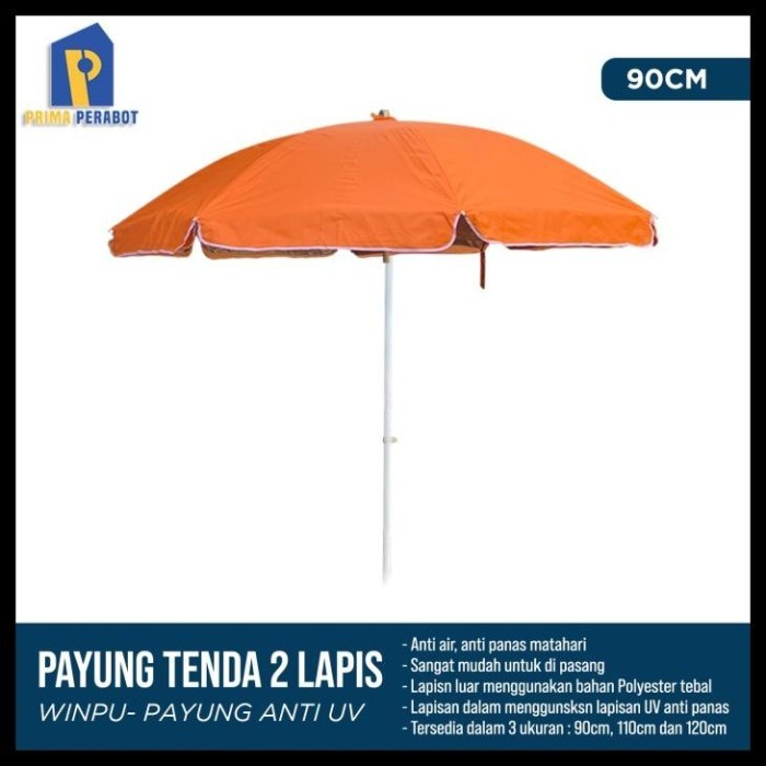 Payung Tenda 2 Lapis Payung Taman Pantai Uv Series Winpu 90 Cm/36 Inch - Payung