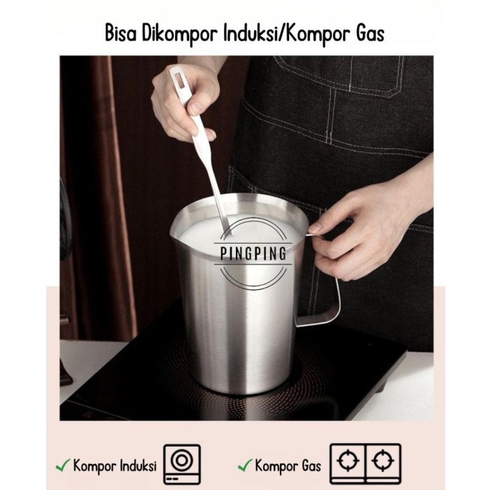 Gelas Ukur Takar 1000Ml/2000 Ml Stainless Steel/Gelas Ukur Takar - 350ml sus 304
