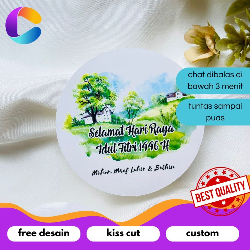 

Cetak INC 2-4 Cetak Sticker Label Bulat Idul Fitri Stiker Lebaran Toples Label Kue