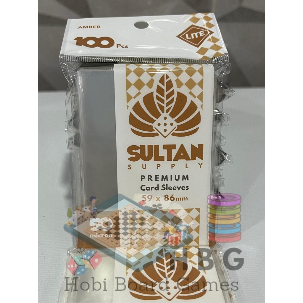 

Sultan Supply 50 Micron Lite 59x86mm Premium Card Sleeves (Amber) 100Pcs