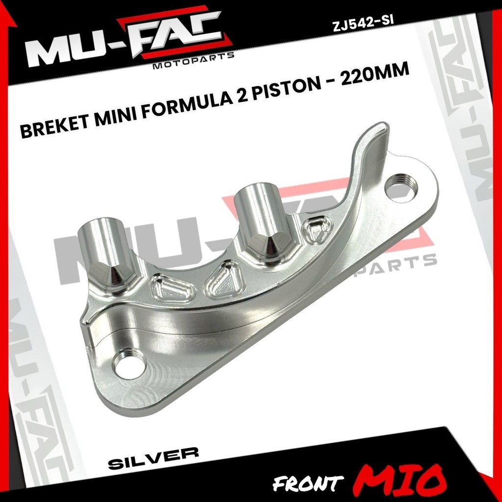 BM Breket Kaliper KTM FORMULA 2 Piston Motor Mio UK 220mm MUFAC CNC ALUMINIUM