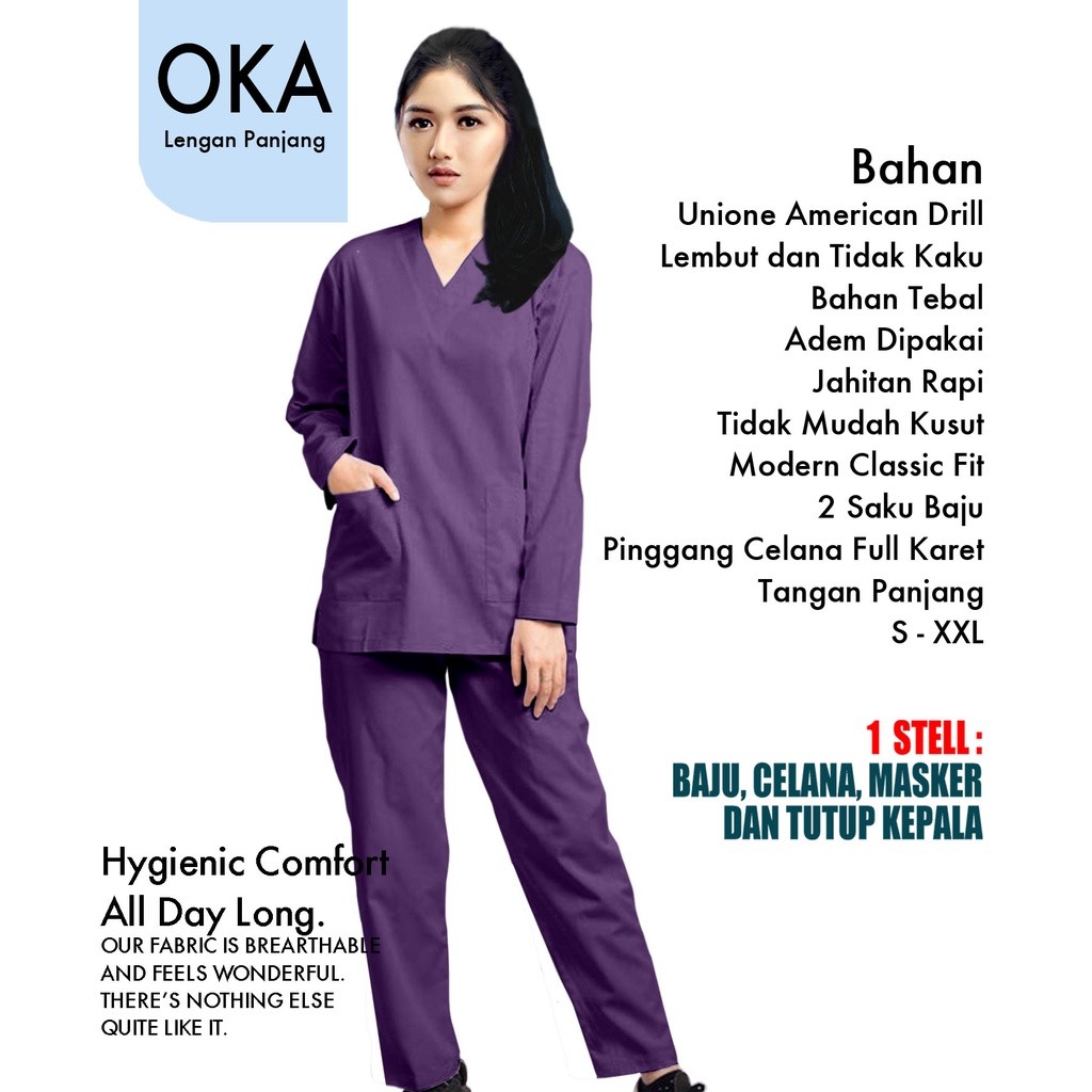 new Oka Lengan Panjang Baju OK Trust Wear Baju Perawat