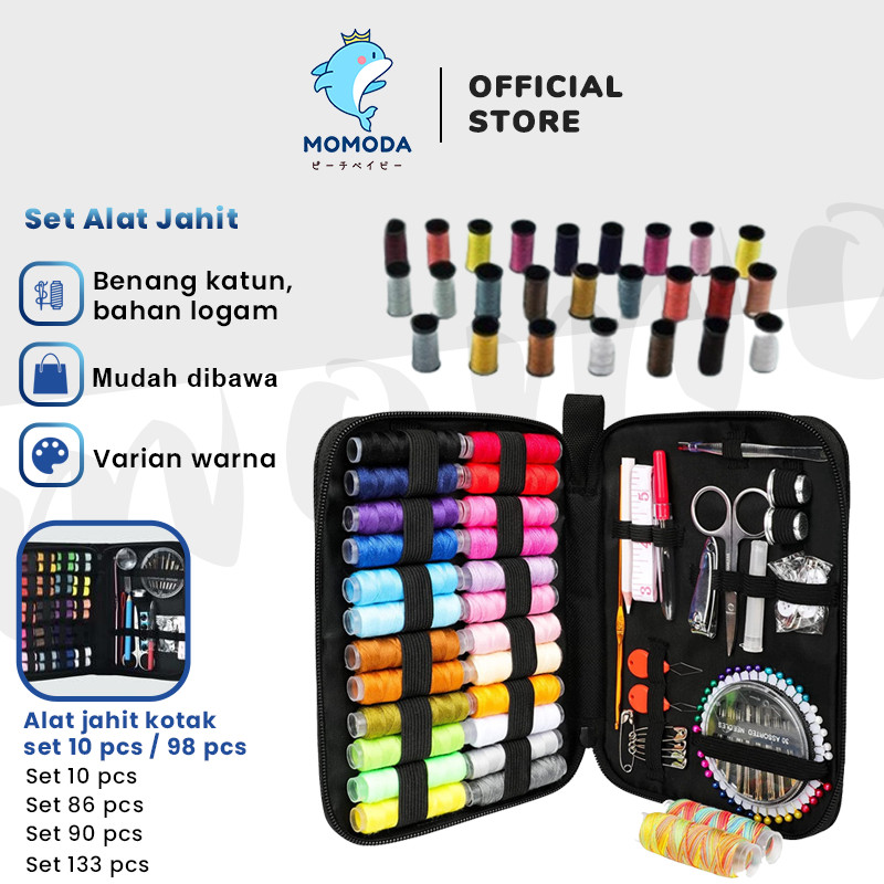 MOMODA Benang Jarum Official Jarum Jahit Dan Benang 1 Set Alat Jahit Set Lengkap Jarum Jahit Tangan 