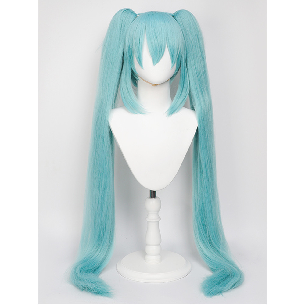 Hatsune Miku Anime Cosplay Wig, 110cm Double Ponytail Synthetic Fiber Wig, Halloween, Christmas