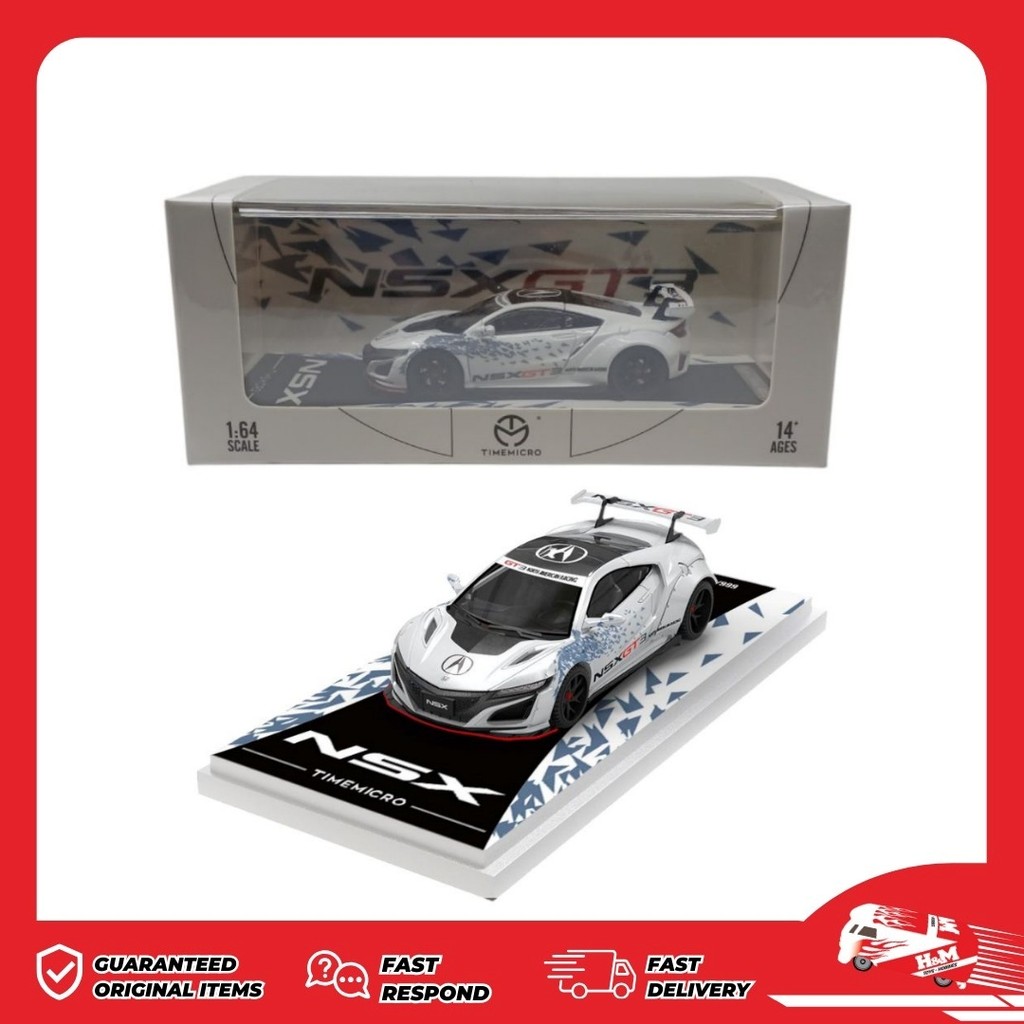 Time Micro 1/64 Honda NSX-GT3 White