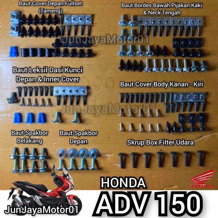 Baut Fullset Body Bodi Honda ADV 150