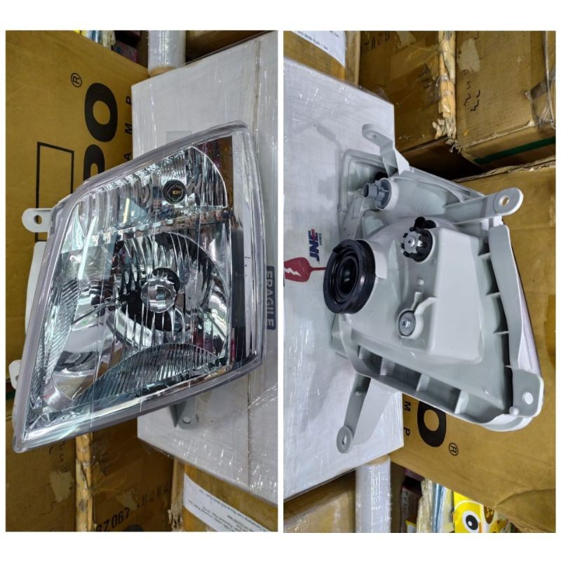 213-1138-LD-EM Lampu Depan Headlamp Mobil Isuzu Dmax 2007-2011 Crystal Chrome